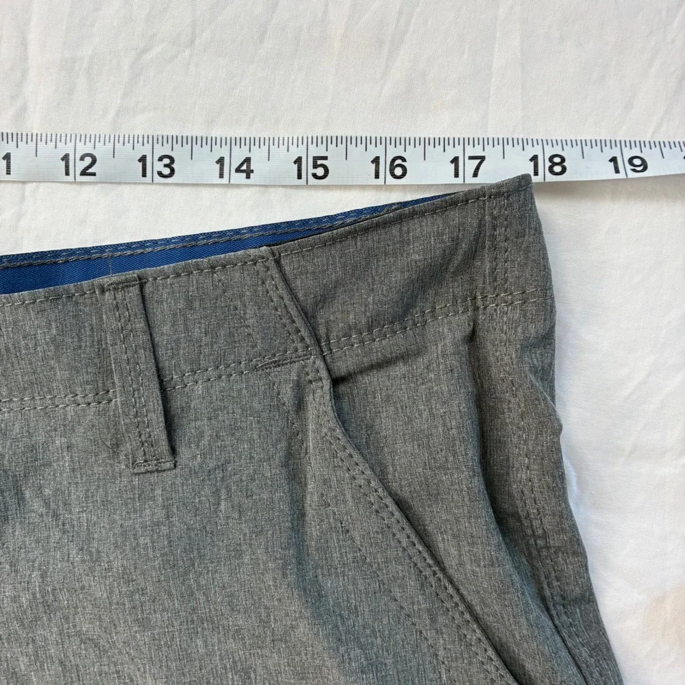 Denali Mens Gray Hybrid Performance Shorts Size 36 Stretch Quick Dry Hiking